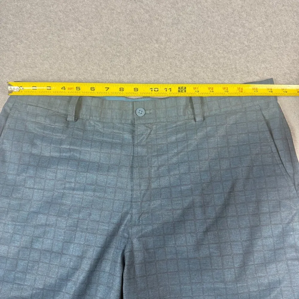 Nike Golf Shorts Mens 36 Blue Grid Plaid Dri-FIT Tour Performance Lightweight